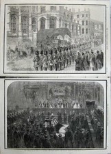 Original Old Antique Print