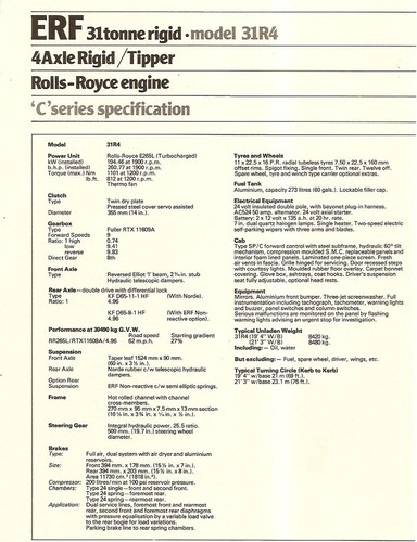 Truck brochure erf 31r4 - truck,
