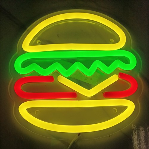 Burger neon sign for - neon,