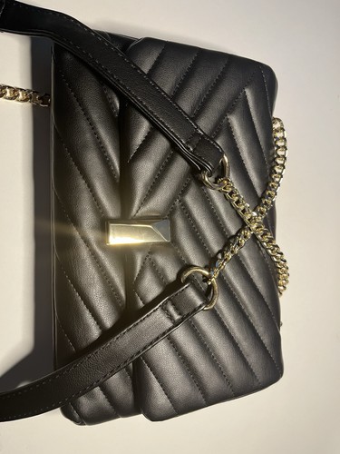 Stylish black crossbody - black,