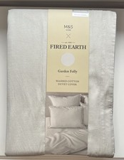 Marks & Spencer X Fired Earth Super King Duvet Cover Garden Folly Cotton Bnwt