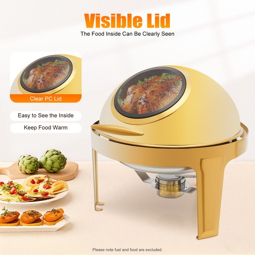Round chafing dish - dish, set
