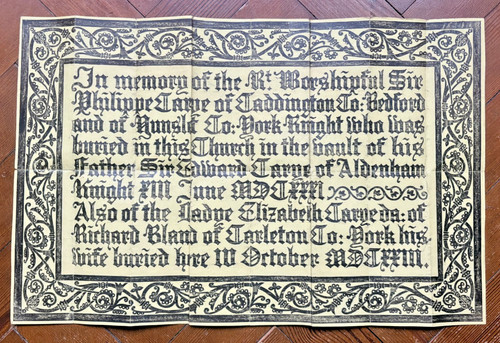 Aldenham church brass rubbing - aldenham,
