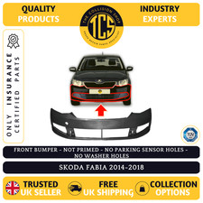 FRONT BUMPER NOT PRIMED - SKODA FABIA 2014-2018 - INSURANCE CERTIFIED 6V0807221