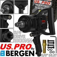 3/4" Air IMPACT WRENCH 1800NM US.PRO By BERGEN High Power HEAVY DUTY IMPACT GUN
