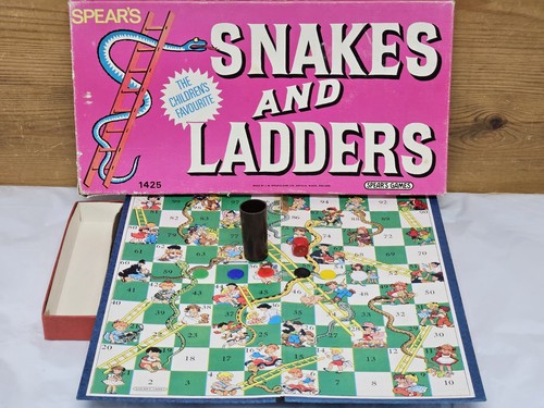 Vintage snakes and ladders - and,