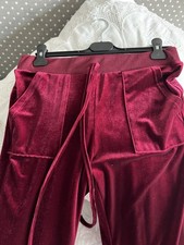 Velour Tracksuit Bottoms Size M 30 Inch Leg 