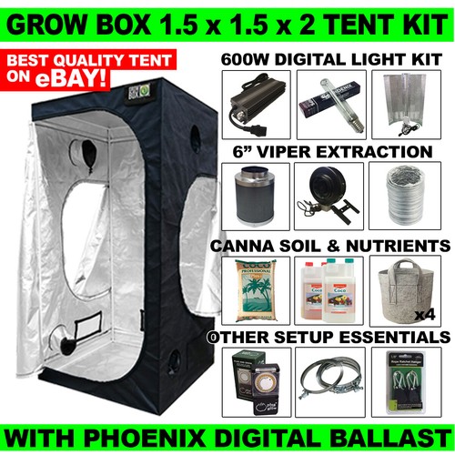 Grow box tent starter kit - box, 1.5m