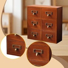 Library Card Catalog Cabinet Jewelry Storage Space Saving Desktop Cabinet