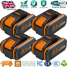 4-X 8.0Ah For Worx 20V Li-Ion