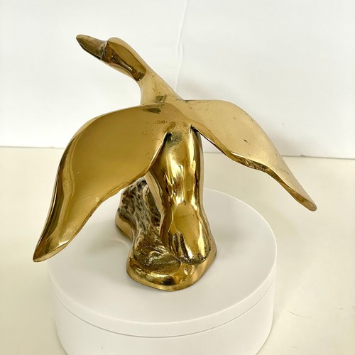 Vintage solid brass - solid, duck