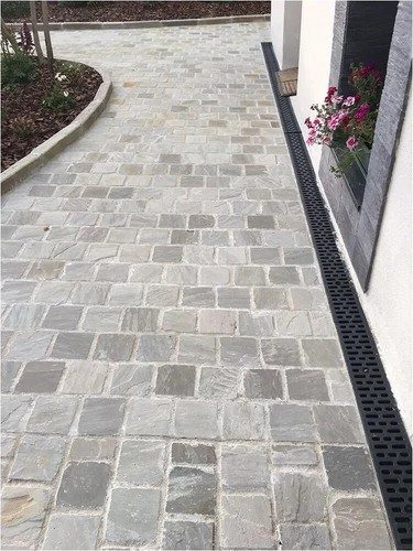 Kandla grey cobble setts - grey, 100mm