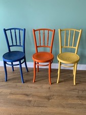 3 bentwood chairs painted