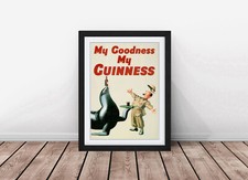 Guinness Advert Seal Framed