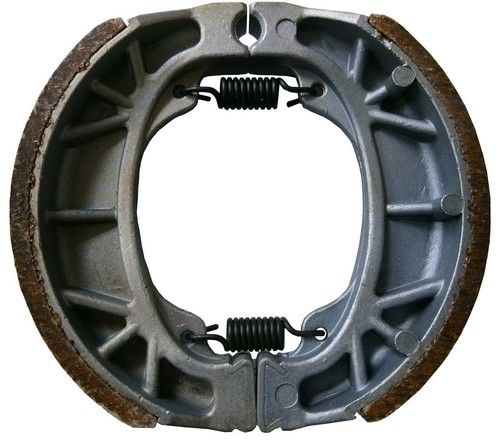 Front brake shoes with springs - front,