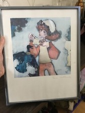 Rosina Wachtmeister Signed Silver Lithograph 'Charming Melody' Framed