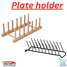 IKEA OSTBIT/RINNIG Plate Rack Durable Wooden Dish Holder Kitchen Organizer