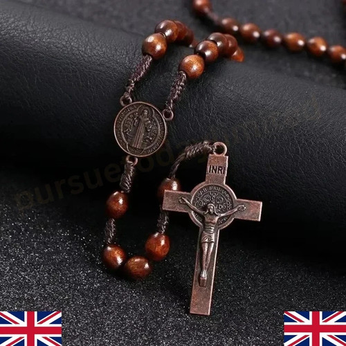Wooden rosary cross handmade - cross,