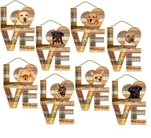 Love wooden wall plaque - wooden, with