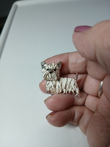 Dog westie indulgence brooch - indulgence,