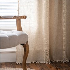 Vintage Floral Print Curtain