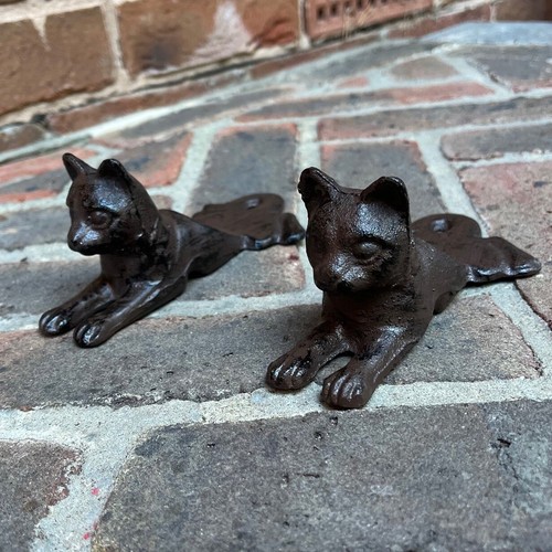 Cast iron cat decorative door - cat,