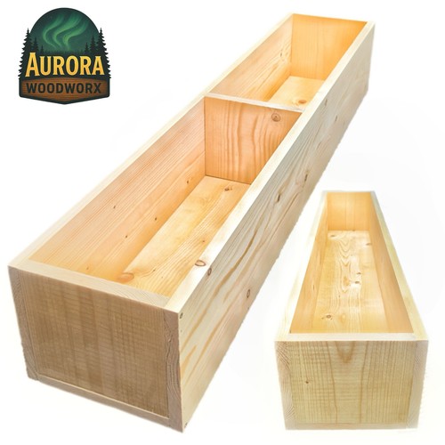 Long wooden planter - wooden, box