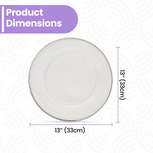 Glass charger plate - |, gold