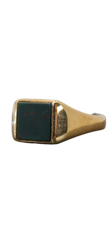 9ct yellow gold square rubover - gold,