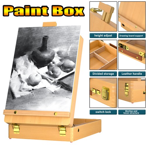 2024 wooden table easel box - wooden,
