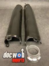 Honda CR250 1989 DOC WOB lower fork guard adaptor kit + black fork guards
