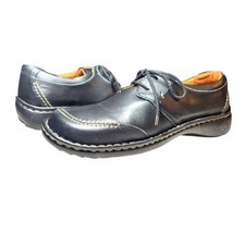 Josef Seibel Phyllis Dakota Womens Lace Up Shoes Flats Black Leather European 38