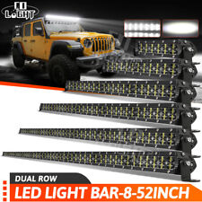 LED Light Bar 8 14 22 32 42 52 Spot Flood Offroad Car SUV 4X4 Truck Jeep Driving