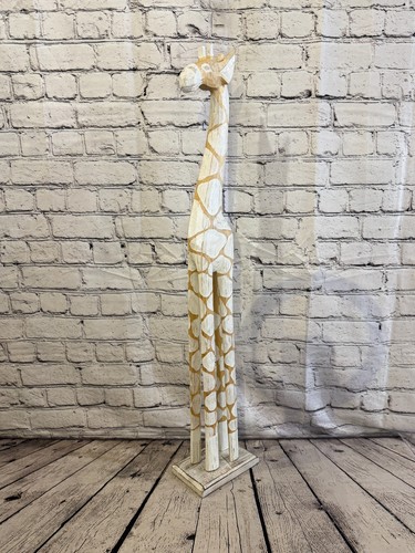 80cm white dot - wooden, giraffe