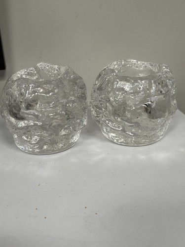 Pair kosta boda clear glass - kosta,