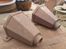  Vintage Cast Iron Gutter Rain Water Hopper / Planter Angular