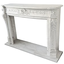 Fireplace IN Marble Carrara Decorations Style Empire L.158cm