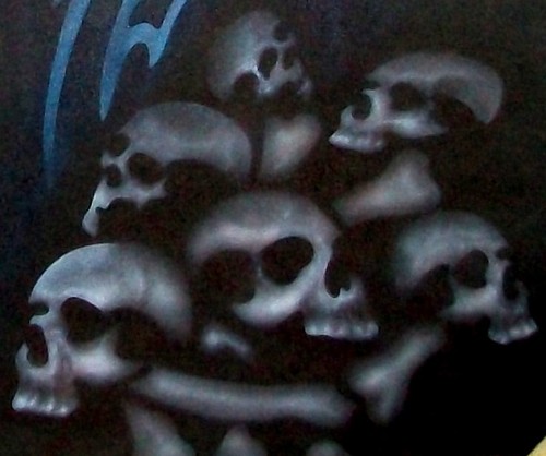 S19 skulls bones airbrush - skulls,