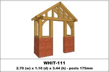 European Oak Porch Kits - 2.70m x 1.10m x 3.44m - (WHIT-111)