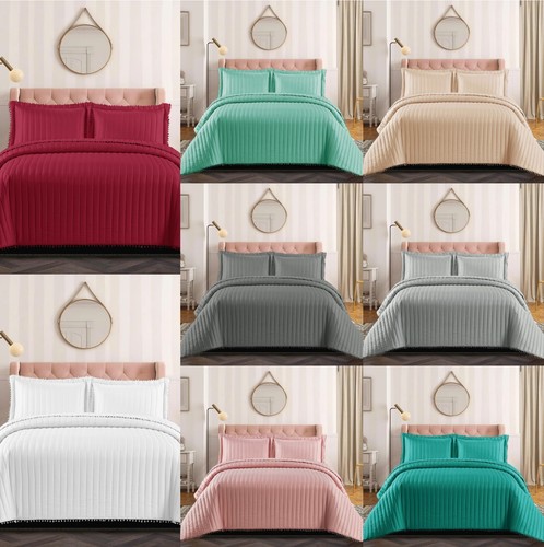 Piece quilted bedspread pom - piece,