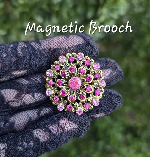 Magnetic brooch pink - brooch,,