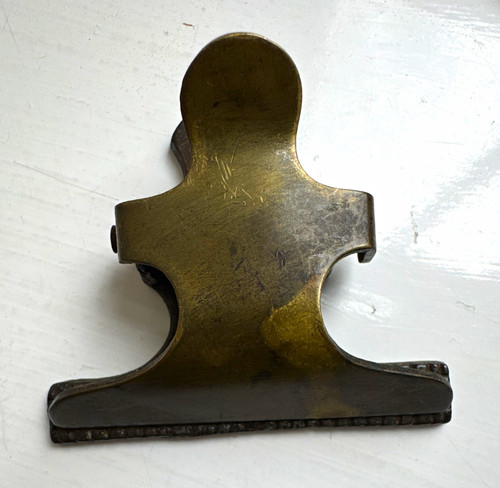 Vintage brass paper clip - brass,