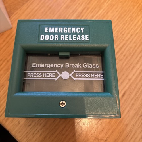 Emergency break glass door - break,