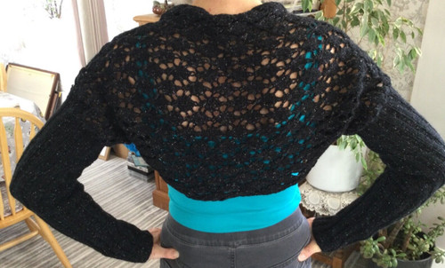 Hand knitted lacy long sleeve - knitted,