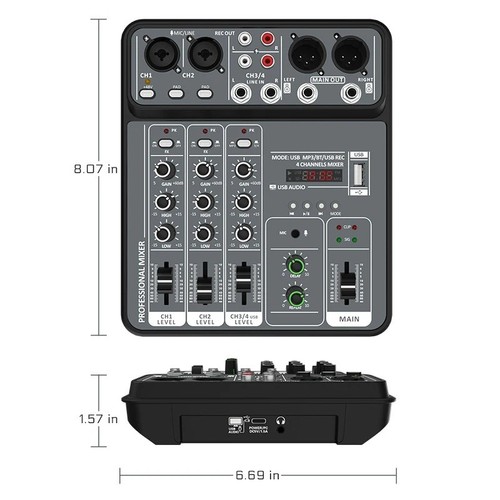 Channel audio mixer - audio, 48v