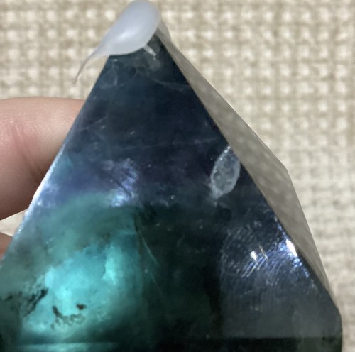 Crystal blue fluorite pyramid - crystal,