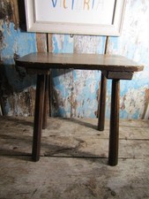 Antique Elm Wood Milking Stool