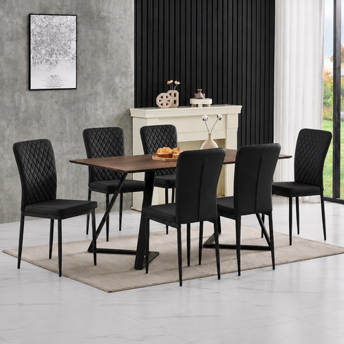 Set velvet dining - set, 6
