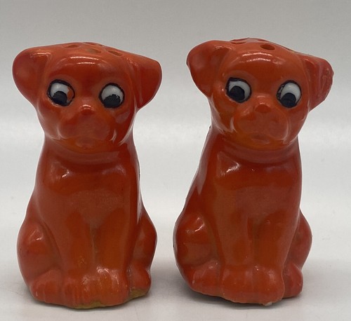 Vintage orange dog pug - orange, salt