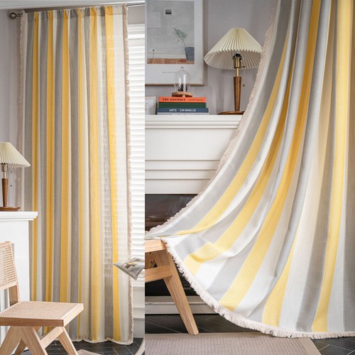Vintage stripe tassel curtain - stripe,